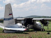 Na letišti u Čáslavi havaroval při přistání ruský vojenský letoun a začal