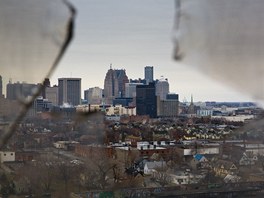 Pohled na centrum Detroitu z budovy vlakov stanice. Nkdej mekka...