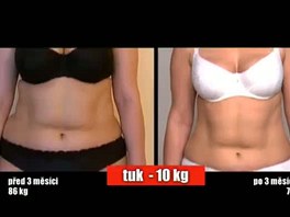 Lenka zhubla za ti msce 10 kilogram tuku. 