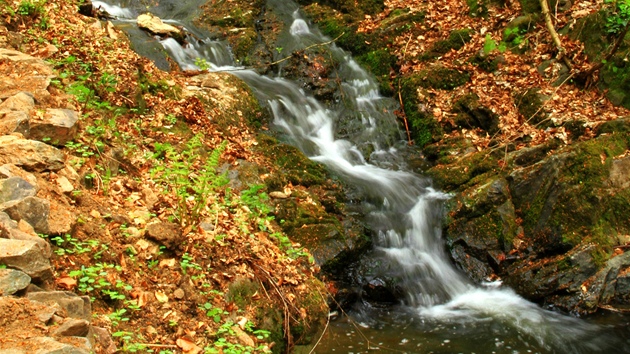 V Lovětínské rokli najdeme i malý vodopád. 