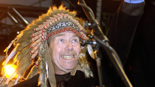 Václav Havel na rockovém festivalu v Trutnov (18. srpna 2007)