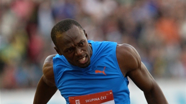 ZASE PRVNÍ. Svtový rekordman Usain Bolt na mítinku Zlatá tretra v Ostrav...