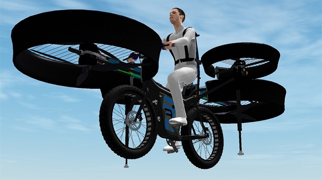 Poítový model létajícího kole F-Bike
