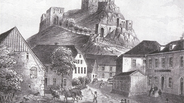 Zcenina hradu Andlsk Hora, historick snmek