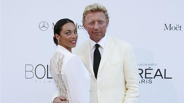 Boris Becker a jeho manelka Lilly (Cannes 2012)
