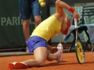 GYMNASTKA. Ruská tenistka Maria Kirilenková sice pedvedla v utkání proti