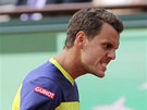 ALLEZ. Francouzský tenista Paul-Henri Mathieu slaví povedený úder s bojovnou