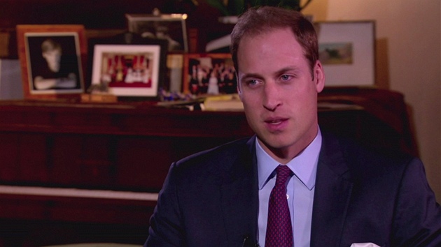 Princ William bhem rozhovoru pro ABC