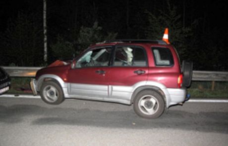 idiku vozu Suzuki na silnici ve smru eský Krumlov - Kaplice pekvapil k u Mirkovic, kterému se nestaila vyhnout.
