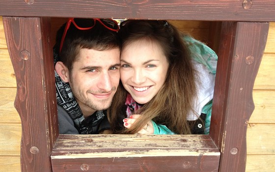 Kamila Nývltová s partnerem Tomášem