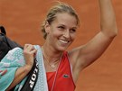 DÍKY! Slovenská tenistka Dominika Cibulková po výhe nad Viktorií Azarenkovou