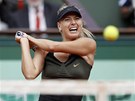ODEHRAJU TO A ZAKIÍM SI. Maria arapovová i bhem finále French Open