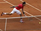 NA SÍTI. Rafael Nadal v prbhu semifinále Roland Garros.