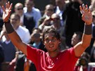 POSEDMÉ. Rafael Nadal slaví postup do sedmého finále Roland Garros.