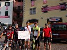 V míst skuteného startu 20. etapy Giro ve vesnici Caldes
