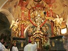 Unikátní trojboký oltá v kostele Nejsvtjí Trojice v Kemeníku na