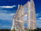 Netradiní bytový dm navrhl izraelský architekt Moshe Safdie.