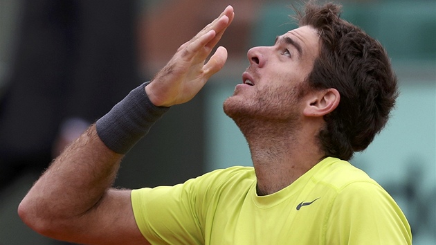 D�KUJU! Argentinec Juan Martín Del Potro slaví vít�zství v osmifinále Roland