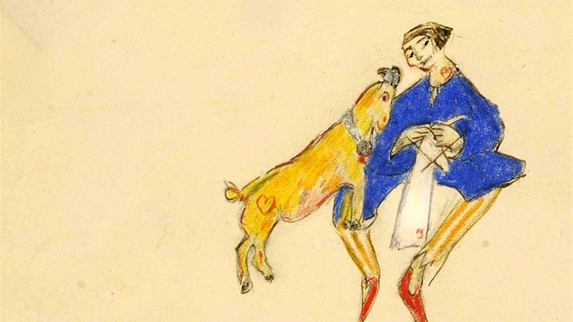 Obraz s nzvem Jusuf pase kozy a ovce namalovala Else Lasker-Schlerov koncem 20. let 20. stolet.