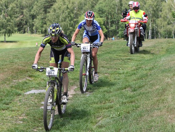 MALEVIL CUP. Snímek ze závod na horských kolech v Hemanicích na Liberecku