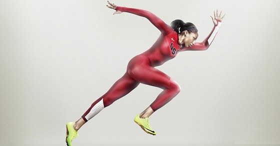 Revoluní atletická kombinéza Turbospeed firmy Nike má na stometrové trati