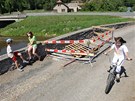 Historický most v pibyslavské místní ásti Ronov nad Sázavou pokodily na jae...