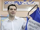  K volební v urn v Aténách piel i éf radikální levice Alexis Tsipras.