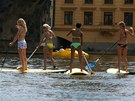 Stand up paddleboarding na Vltav