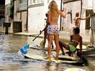 Stand up paddleboarding na Vltav