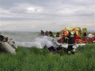 Pád letounu L-29 Delfín u obce eradice na Lounsku (10. ervna 2012)