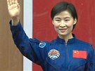 První ínská kosmonautka Yang Liu ped startem