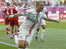 PORTUGALSKÁ RADOST. Portugalský obránce Pepe se raduje ze vsteleného gólu.