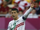 TEN MÍ JE NÁ! Kapitán portugalské reprezentace Cristiano Ronaldo ukazuje