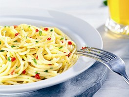 Spaghetti aglio olio s chilli papričkami