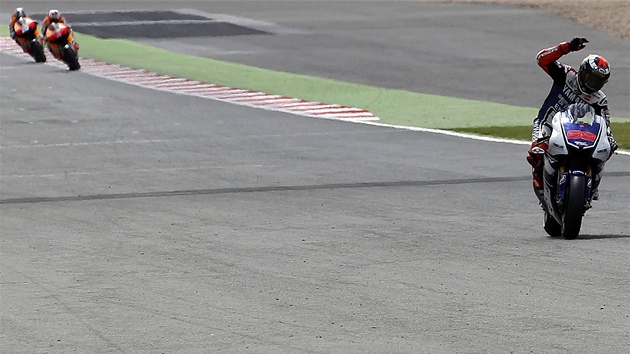 DOMINOVAL. panl Jorge Lorenzo vyhrál závod série MotoGP na okruhu v