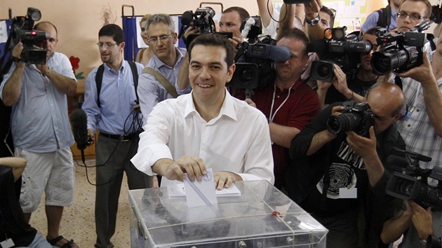 K volební v urn v Aténách piel i éf radikální levice Alexis Tsipras. Evropa