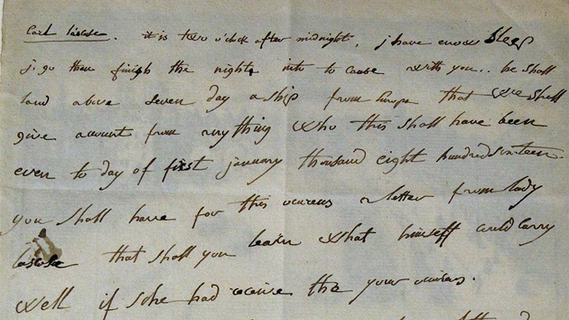 Napoleonv dopis v anglitin, kter se vydrail za 325 tisc eur
