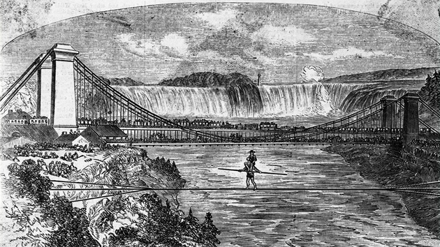 Dobová ilustrace zobrazuje Velkého Blondýna jak pes eku Niagara penáí svého