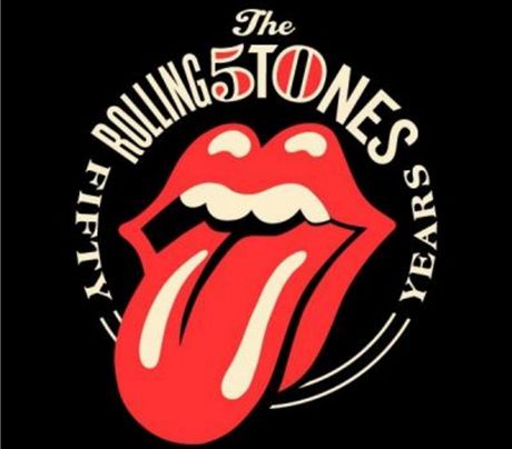 Variace na logo Rolling Stones k 50. výroí zaloení kapely