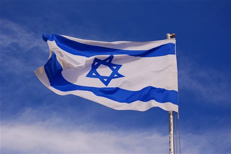 Izraelská vlajka s Davidovou hvzdou