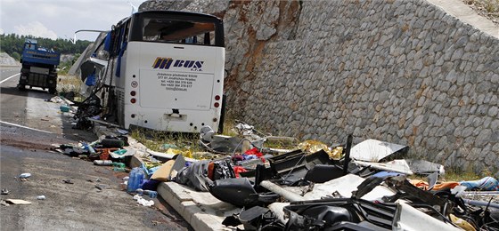 Nehoda eského autobusu v Chorvatsku, pi ní zahynulo 8 lidí. (23. ervna...