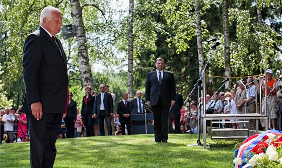 Prezident Václav Klaus na 70. výroí vypálení Leák (24. ervna 2012)