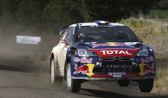 Sébastien Loeb na citroënu pi Novozélandské rallye.