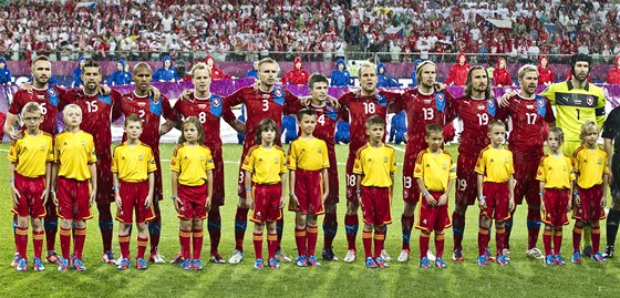 Základní setava eské reprezentace ped ervnovým zápase na Euru proti Polsku.