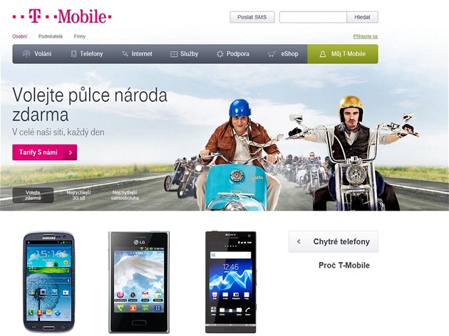 Nový web T-Mobile