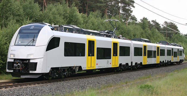 Olomoucký kraj by mohl být prvním místem, kde vyjedou hybridní elektrovlaky napájené na neelektrifikované trati z baterií. Vyvíjí je nap�íklad Siemens úpravou stávajících souprav Desiro ML (na snímku).