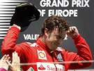 ÚSPCH. Fernando Alonso se raduje z vítzství ve Velké cen Evropy. 