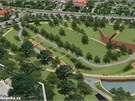 Nový park mezi ulicemi Myslbekova, Patokova a barokními hradbami