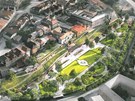 Vítězný návrh přeměny Severních teras a Žižkových sadů v Hradci Králové.