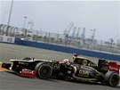 Kimi Räikkönen s vozem Lotus v pátením tréninku Velké ceny Evropy formule 1 na